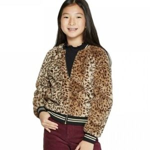 Like New Target Art Class leopard faux fur jacket